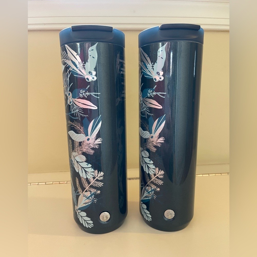 ⭐️ Starbucks 2022 Winter Floral Stainless Steel Insulated Tumbler 16oz